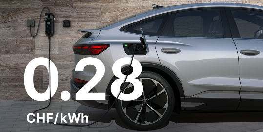 Optimieren Sie Ihre Ladekosten mit uns: Laden für 0.28 CHF/kWh an ausgewählten Standorten